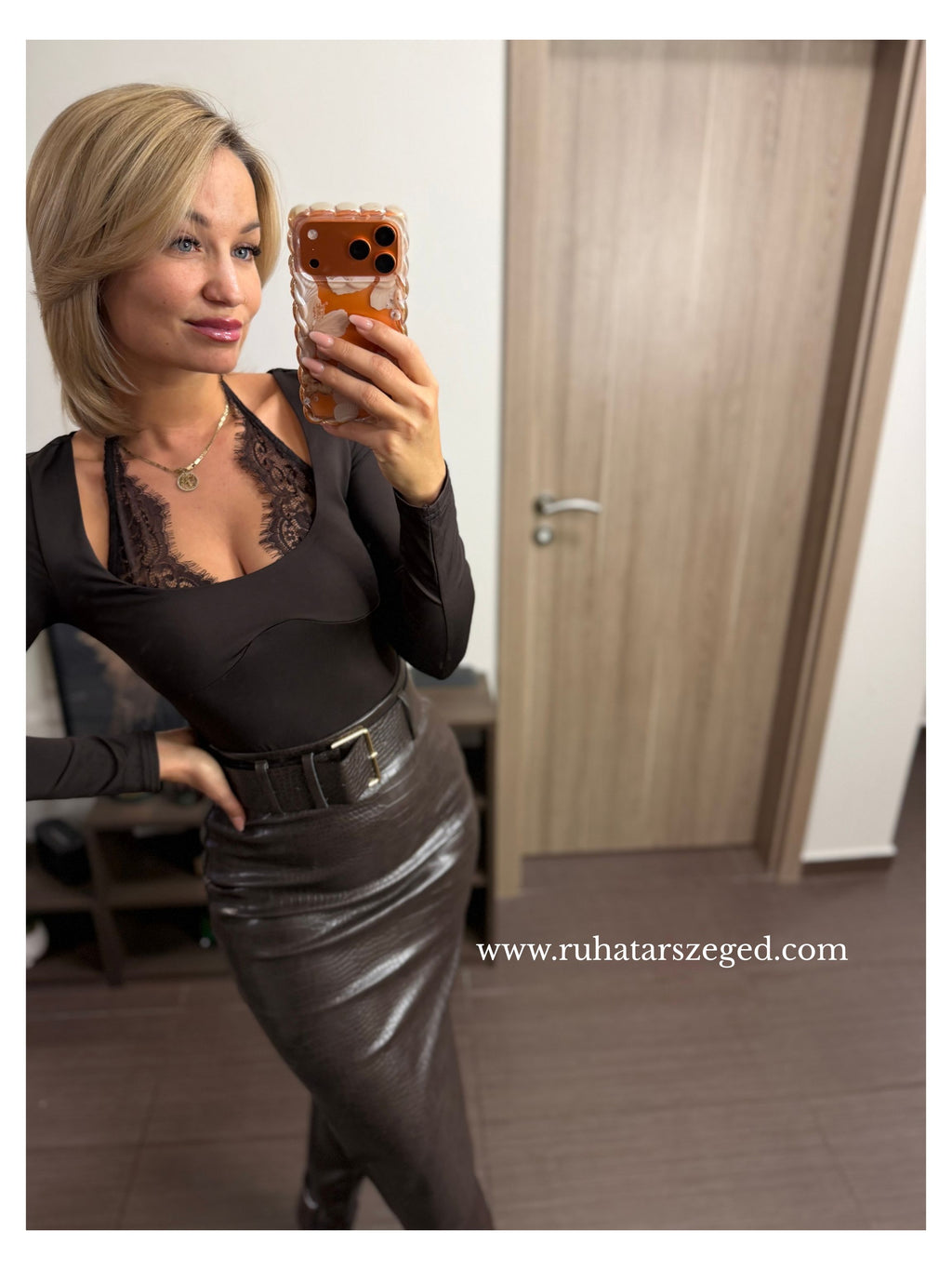 ROXI műbőr szoknya