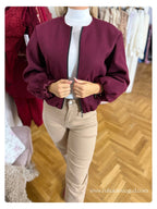 BURGUNDY kabát