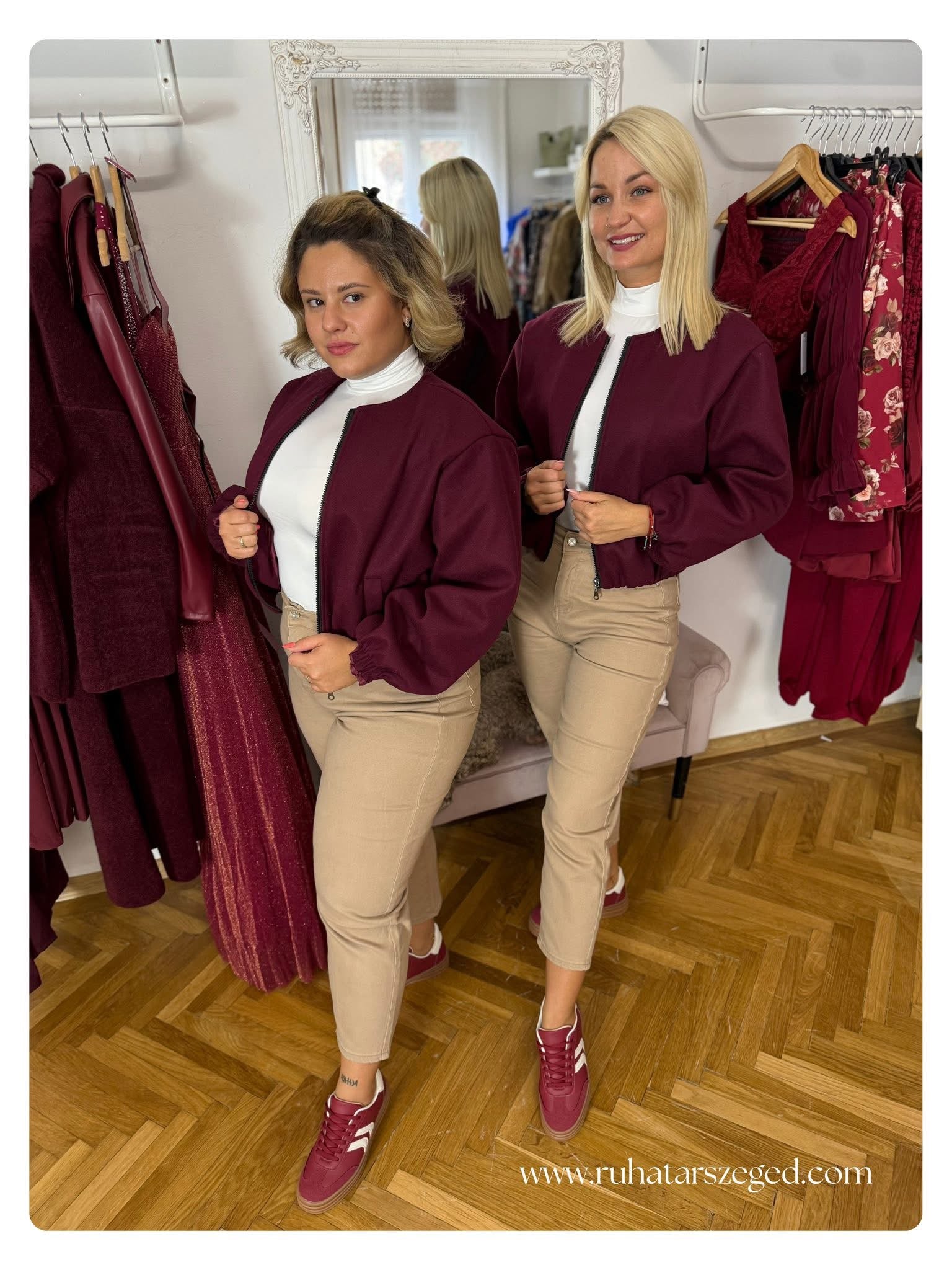 BURGUNDY kabát