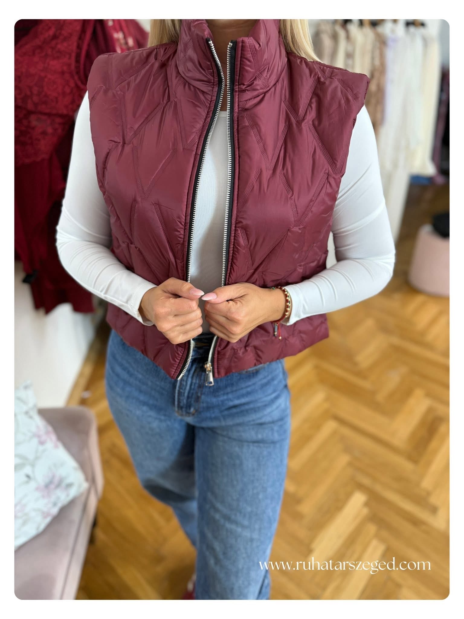 BURGUNDY mellény